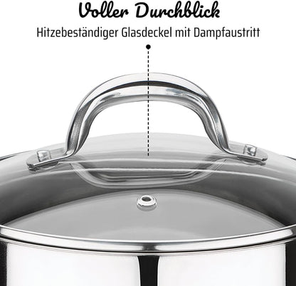 Montreal Gemüsetopf mit Kaltmetallgriffen, 10L, 10 Liter