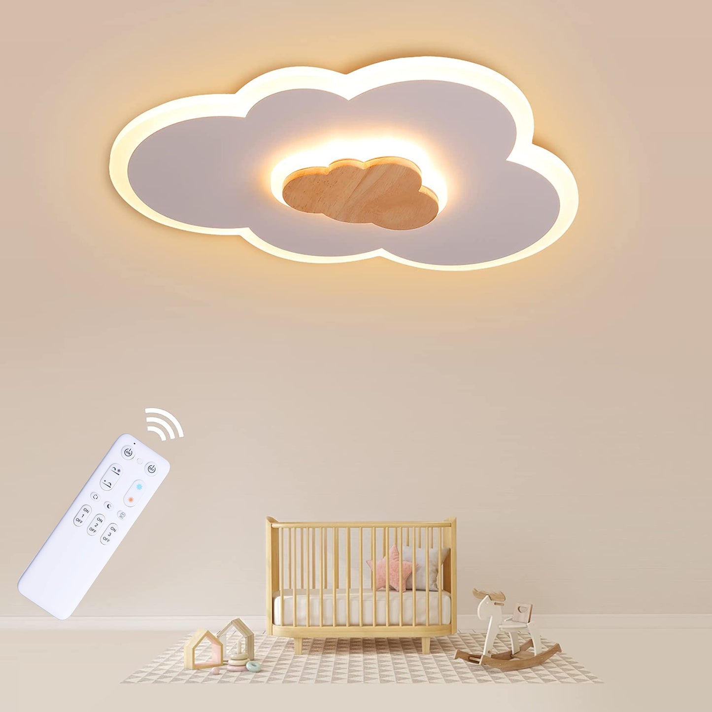 Deckenlampe für Kinderzimmer, wolkenförmig