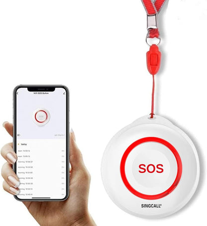 Drahtloses Rufsystem, weiss, 1 Red Call Button