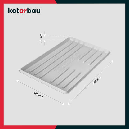2er-Set Schuhabtropfschalen, 60x40 cm Grau