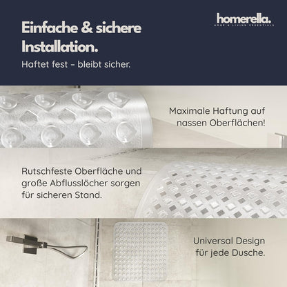 Rutschfeste Duschmatte, Transparent