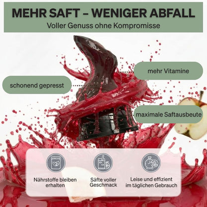 Slow Juicer mit XXL-Einfüllschacht, Schwarze