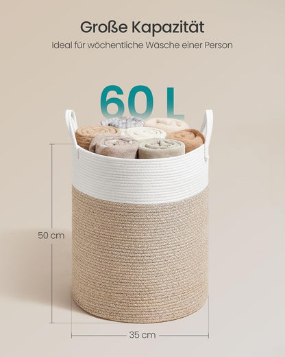 Wäschesammler mit Henkel, 60 L
