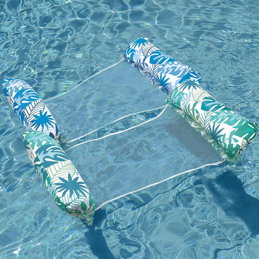 4-in-1 Wasserhängematte, 2 Stück, (Blau & Grün)