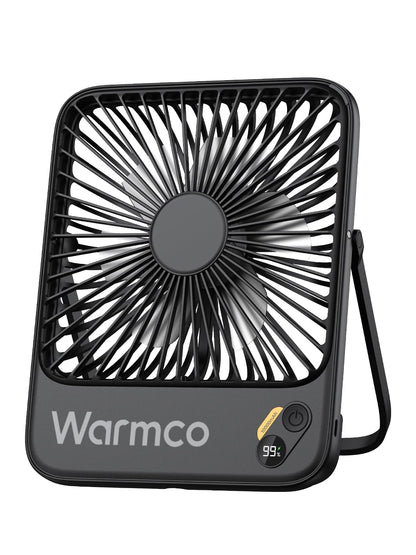 Tragbarer Akku-Tischventilator, Schwarz