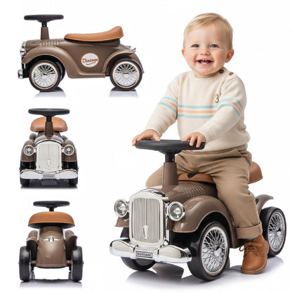 Rutschauto Retro Classic mit Hupe, Braun