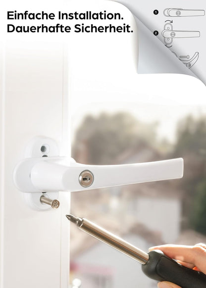 Abschliessbare Fenstergriffe, 4er-Set, kindersicher, 4 Stück