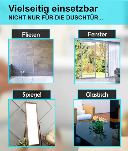 Duschabzieher mit Halterung, 28 cm Duschabzieher Schwarz
