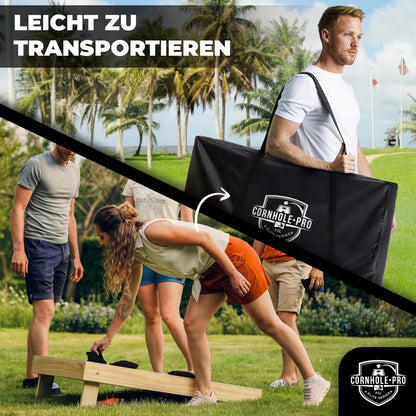 Cornhole-Spielset mit 2 Boards und 8 Säckchen, Cornhole aus Holz Mix