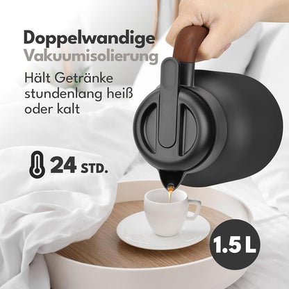 Thermoskanne, Schwarz