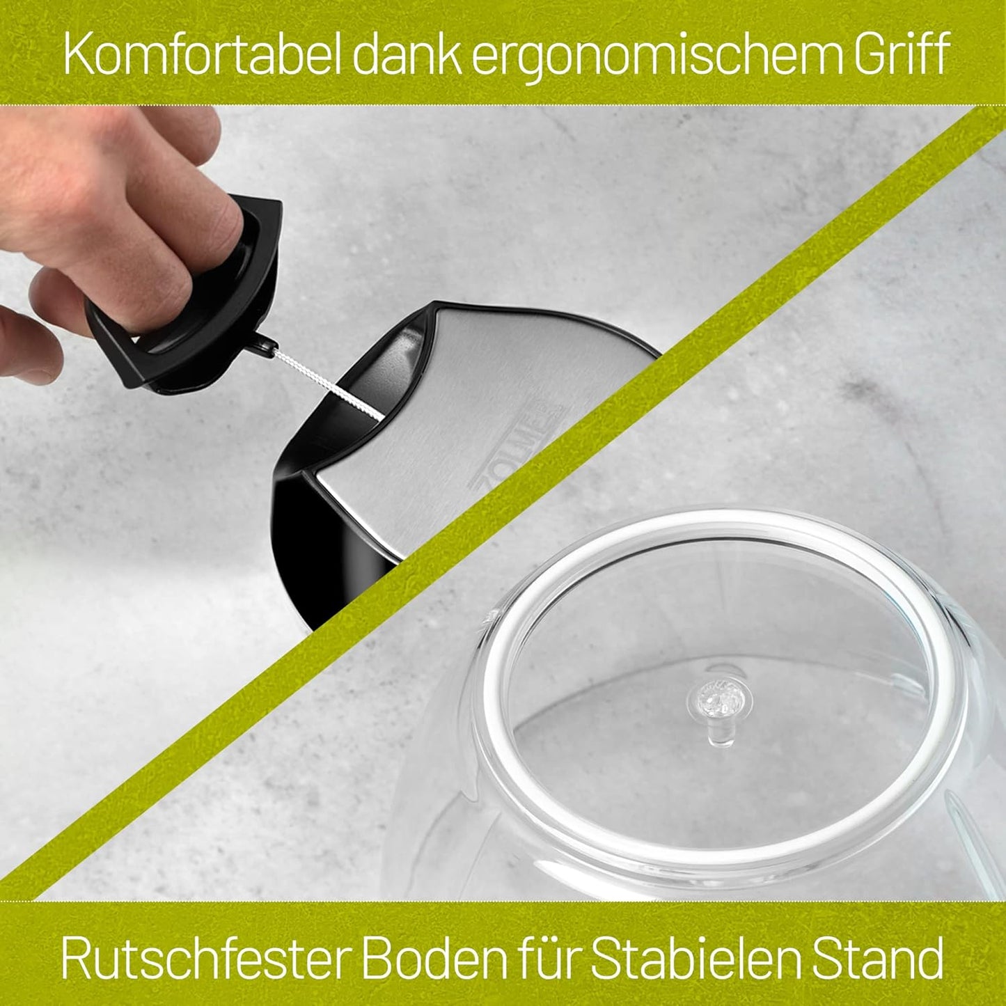 Manueller Zwiebelschneider mit Seilzug, Zwiebelschneider 940 Ml