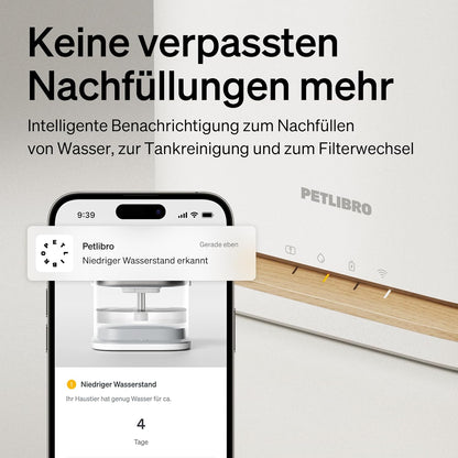 Upgrade Katzenbrunnen mit App-Überwachung, Weiss 3L