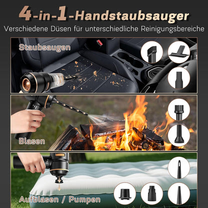 4-in-1 Kabelloser Handstaubsauger, Schwarz