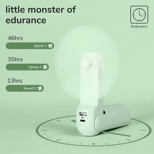 3-in-1 Handventilator, Grün