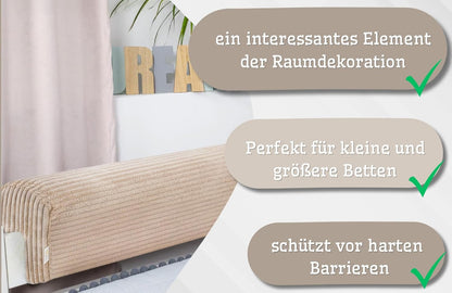 Bettkantenschutz für Kinderbetten, 80 cm, Beige B 80 cm