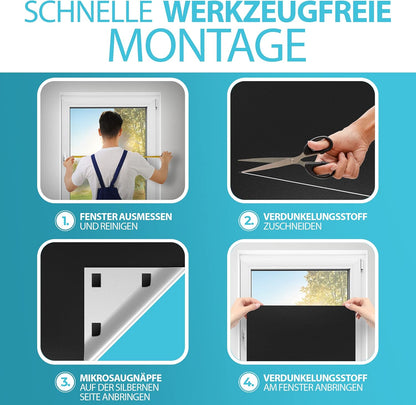 Sonnenschutz Verdunkelungsfolie für Fenster, 1