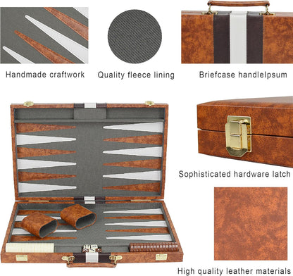 Backgammon Spielset, Braun-11 Zoll