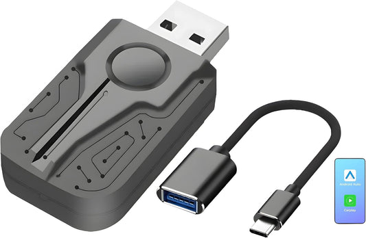 Wireless CarPlay & Android Auto Adapter, 2-in-1 Adapter