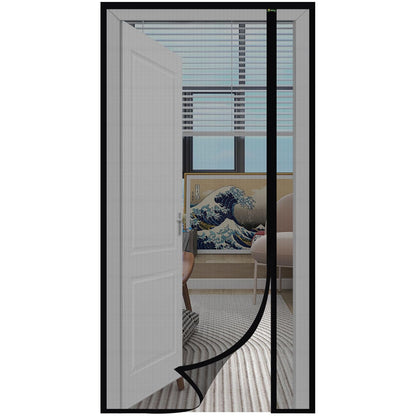 Fliegengitter ohne Bohren, 90x220 cm, 90x220cm Schwarz