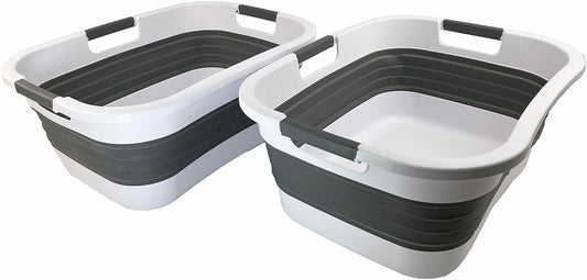 2er-Set - Zusammenklappbarer Wäschekorb, 30L, 2