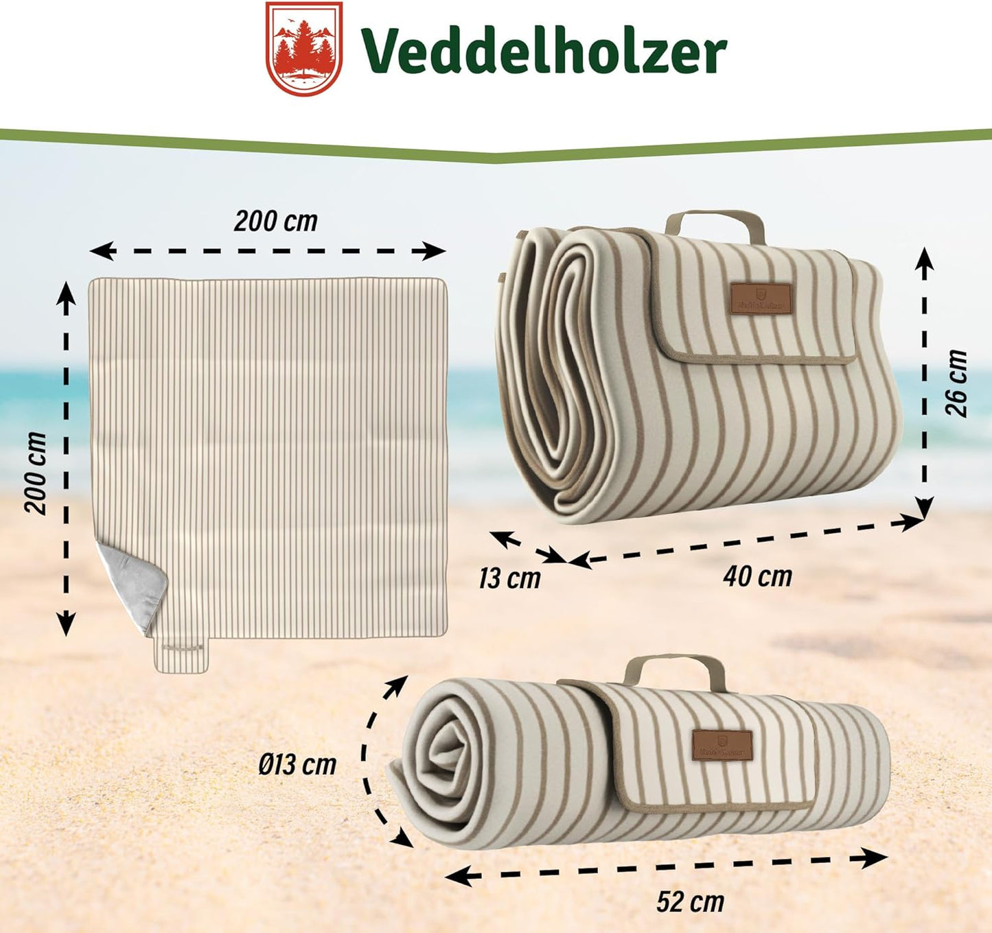 Picknick- und Stranddecke, Beach