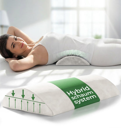 Ergonomisches Lendenwirbelkissen für Bett & Sofa, Weiss