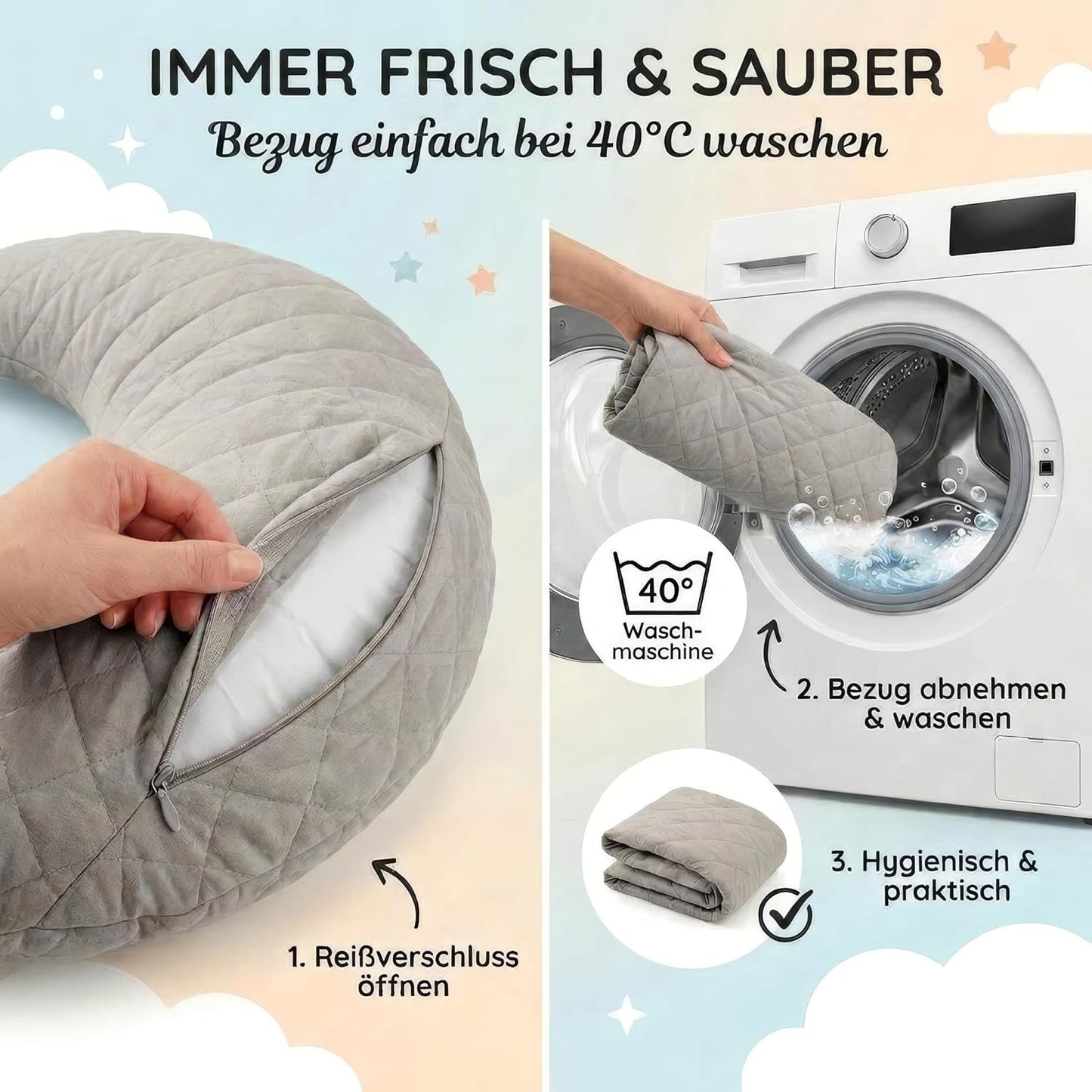 Aufblasbares Stillkissen für Reisen & Unterwegs, S/M