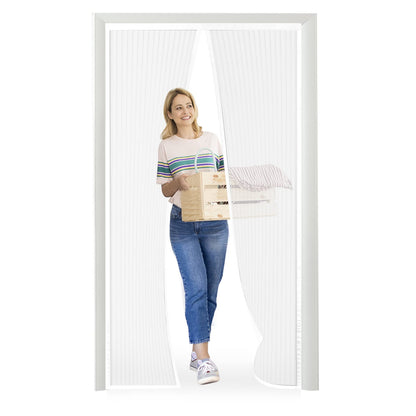 Magnetischer Insektenschutz für Türen (110x210 cm), 110 x 210 cm Weiss
