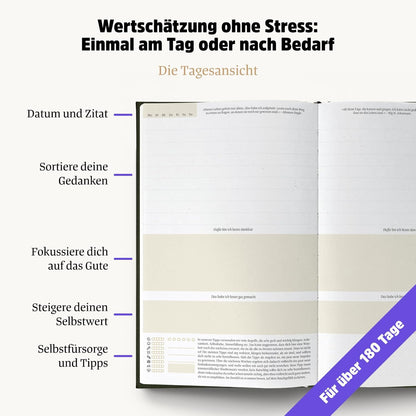 Selbstliebe- und Dankbarkeitstagebuch: Ein guter Tag, Natur