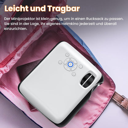 Full HD Mini Beamer 4K-Unterstützung für Heimkino, 9500Lumens