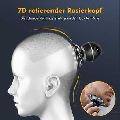 6-in-1 Kopfrasierer, 7d Schwarz