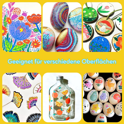 Acrylstifte-Set mit feiner Spitze, 120-Farben