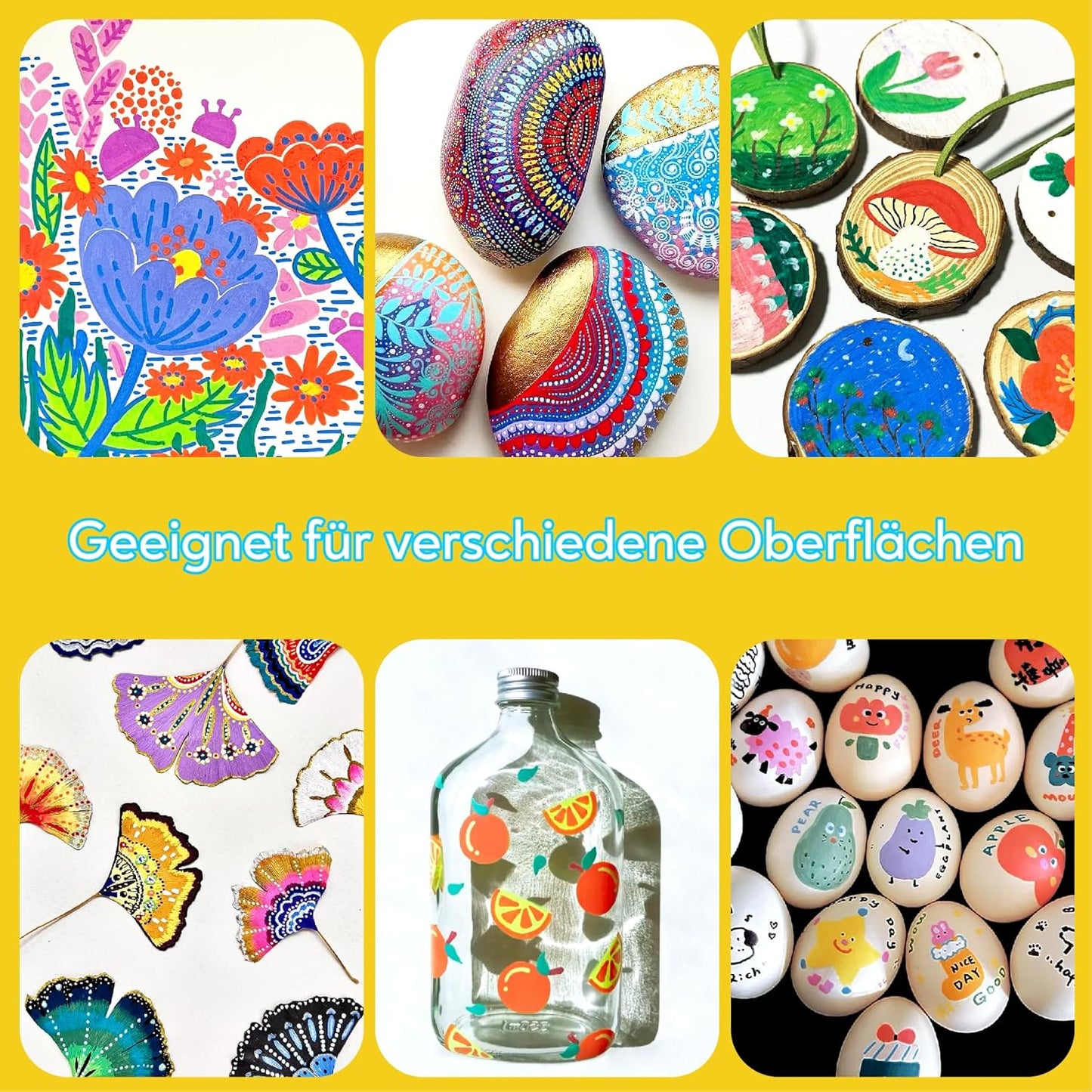 Acrylstifte Set mit Dual-Tip, 72-Farben