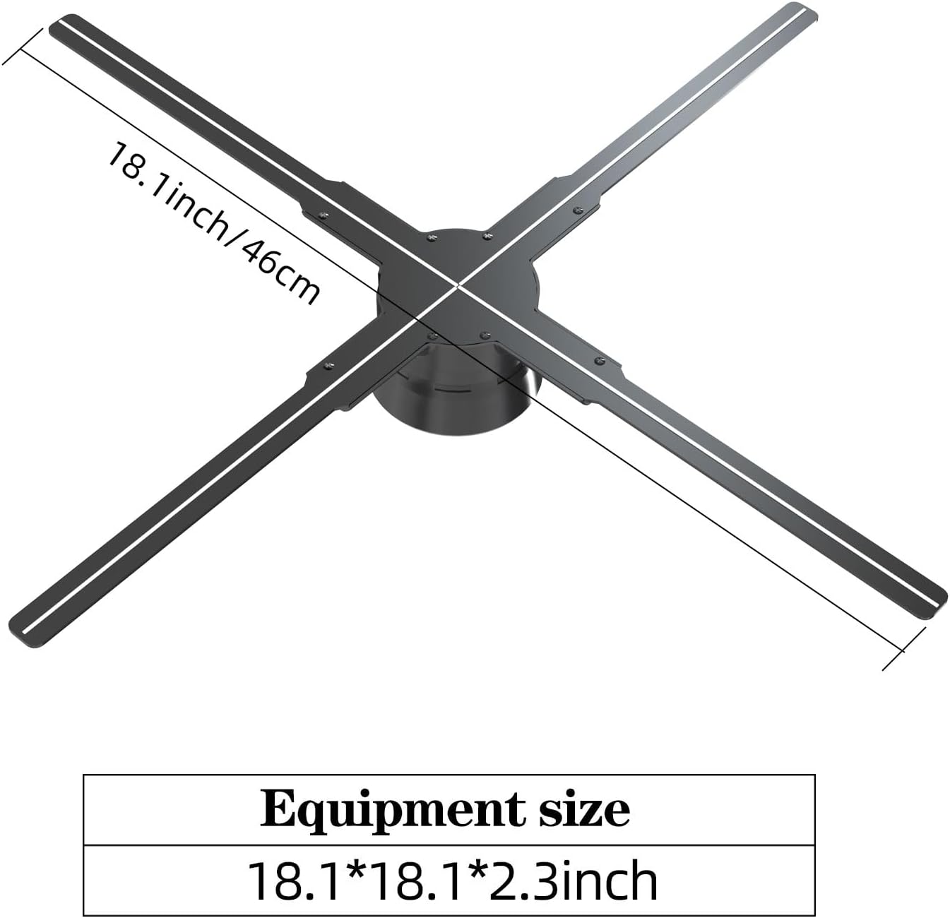 3D Holografischer Projektor, 46CM APP-Version (WiFi+APP+Bluetooth+Remote)