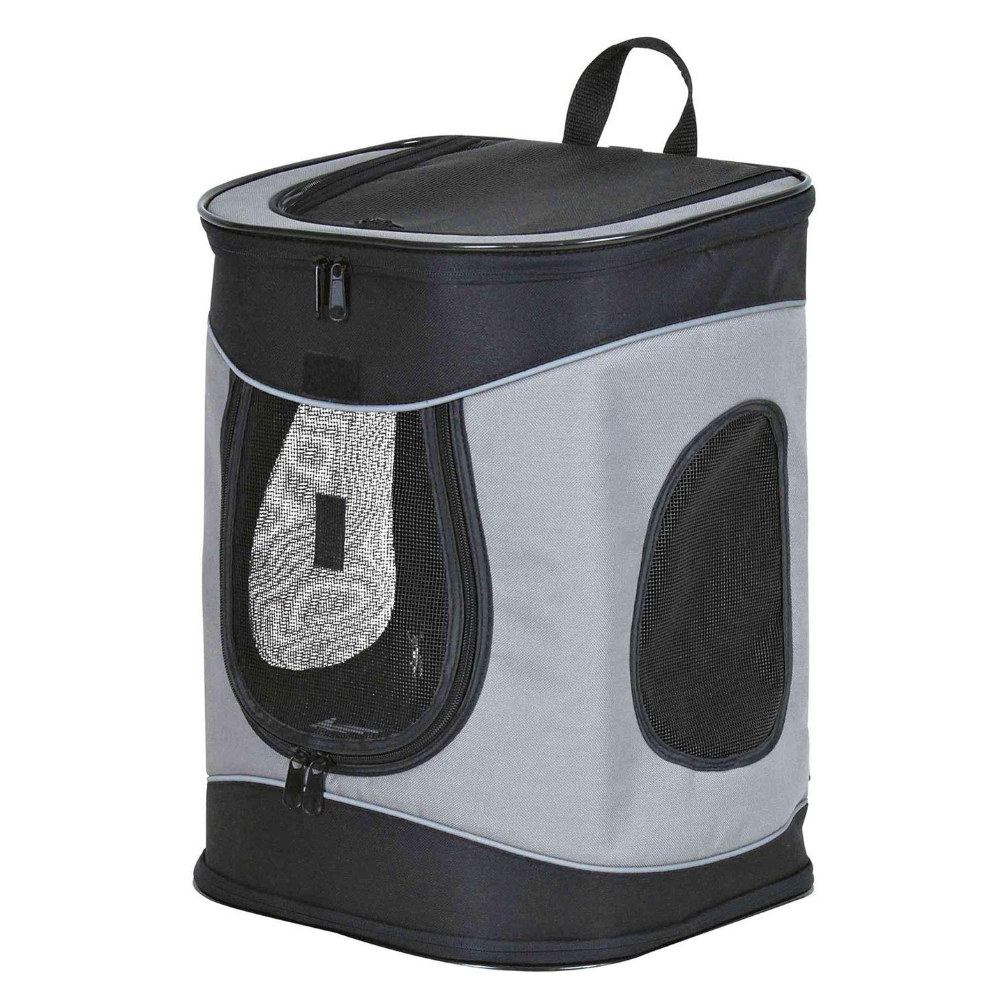 Haustier-Rucksack Timon, schwarz/grau