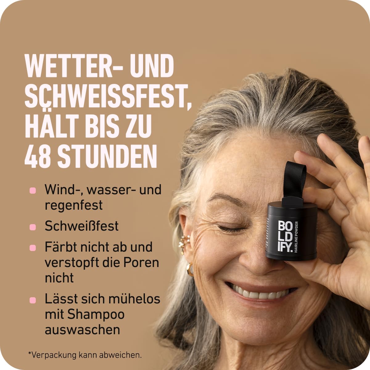 Ansatzpuder zur Haarverdichtung und Grauabdeckung, 4 g (1er Pack) Aschbraun