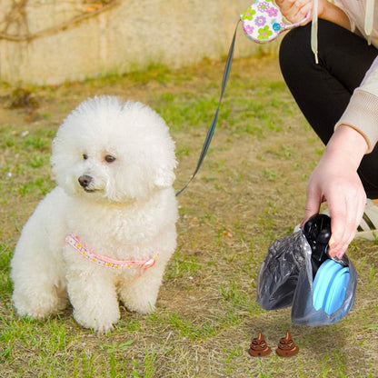 Dog Pooper Scooper mit 6 Abfallsäcken, Blau