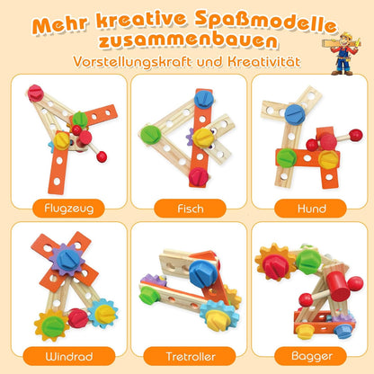 2-in-1 Werkzeugkoffer für Kinder, 2-in-1 Feuerwehrauto