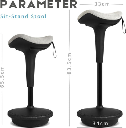 Ergonomischer Arbeitshocker, Grau