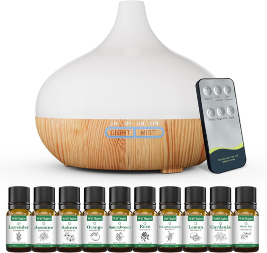 Aroma Diffuser Set mit Fernbedienung und 10 Ölen