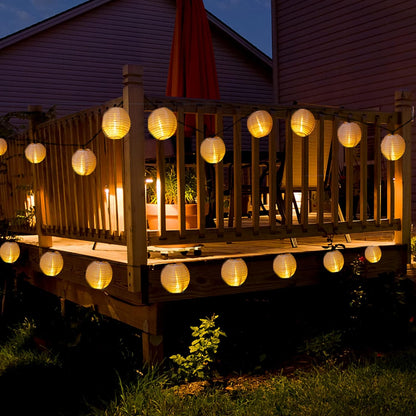 Solar-Lichterkette Lampions, 50 LED