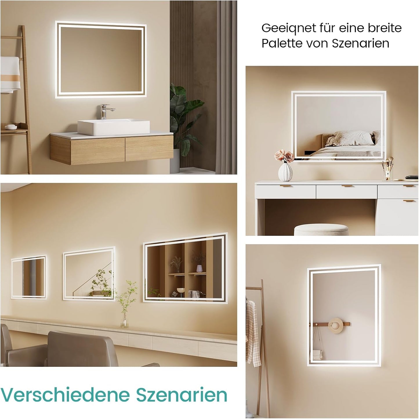 LED-Badspiegel, 40 x 60 cm, 40x60cm