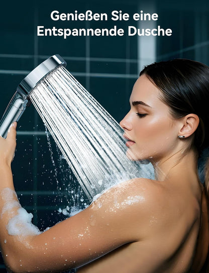 Duschkopf mit Filter, 20-Lagen-Filtration, Schwarz Duschkopf