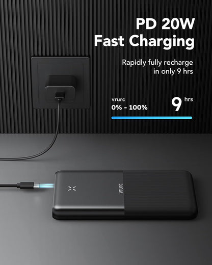 Powerbank 30000mAh, 22.5W, 4 Ausgänge, 3 Eingänge
