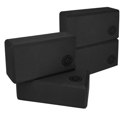 Yoga Block-Set, anthrazit 4 Stück