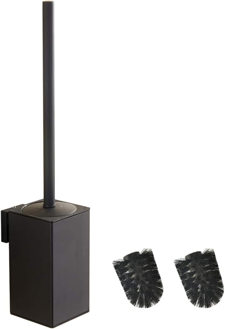 Toilettenbürste mit Wandhalterung, Schwarz