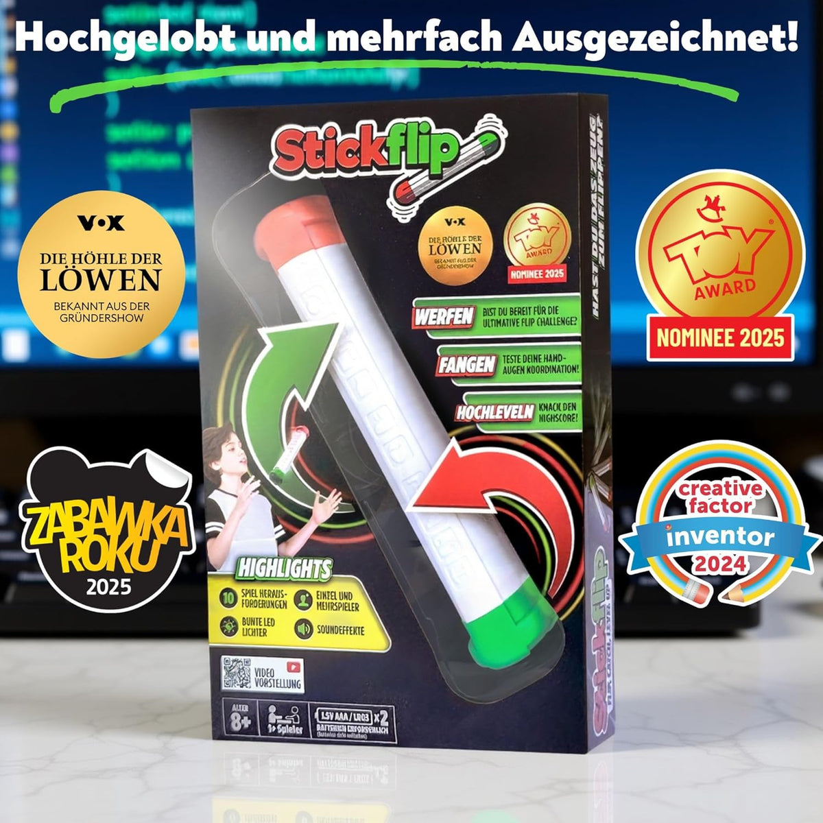 ChuckaRubba Flip, Catch, Levelup - Wurfspielzeug