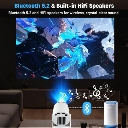 4K Mini Projektor mit Android 11 & Bluetooth 5.2
