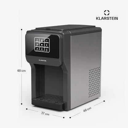 3in1 Eiswürfelmaschine mit Wasserspender und Crushed Ice, 3 in1 Crushed Ice Digital|Schwarz
