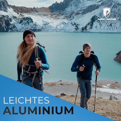 Faltbare Wanderstöcke, Aluminium 115-135cm